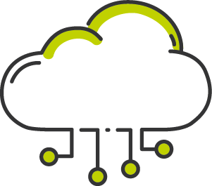 Cloud centralisation icon