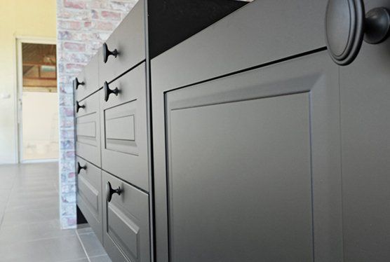 Black Kitchen Wooden Cabinets - Cabinet Makers in Torrington, QLD