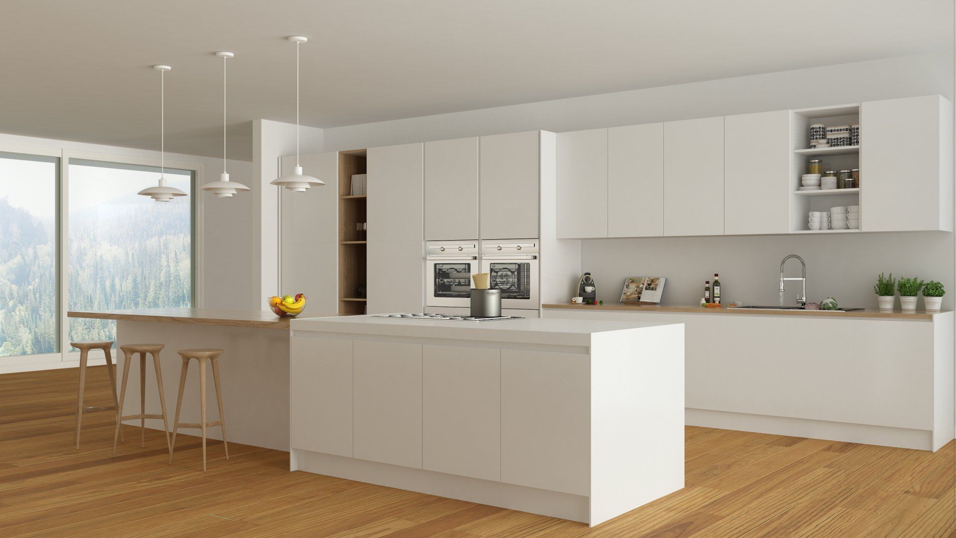Kitchen with white cabinetry— Kitchen Renovations in Toowoomba. QLD