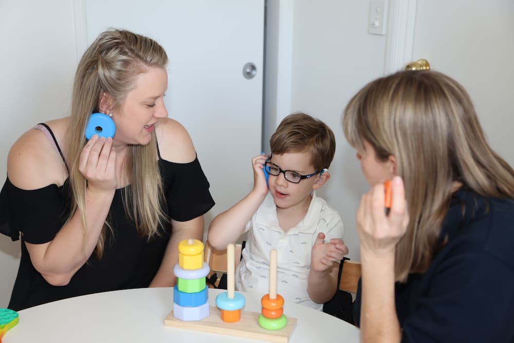 Pathologist Playing with the Boy — Speech Pathologist in Toowoomba, QLD