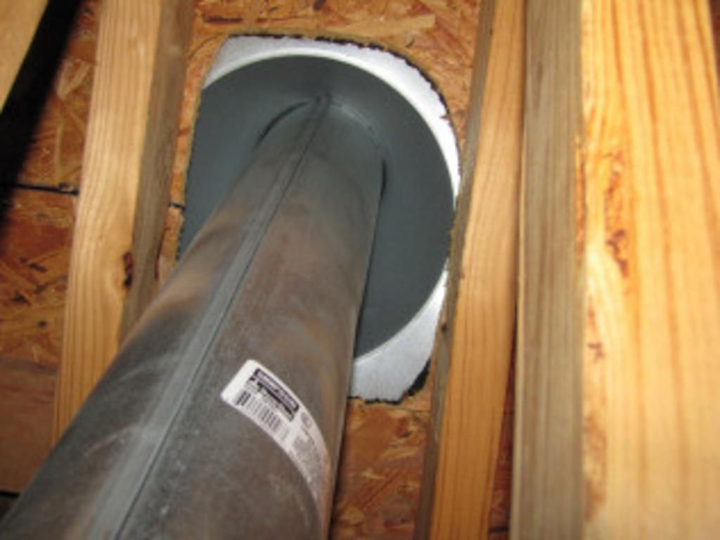 A pipe with a label that says ' emerson ' on it