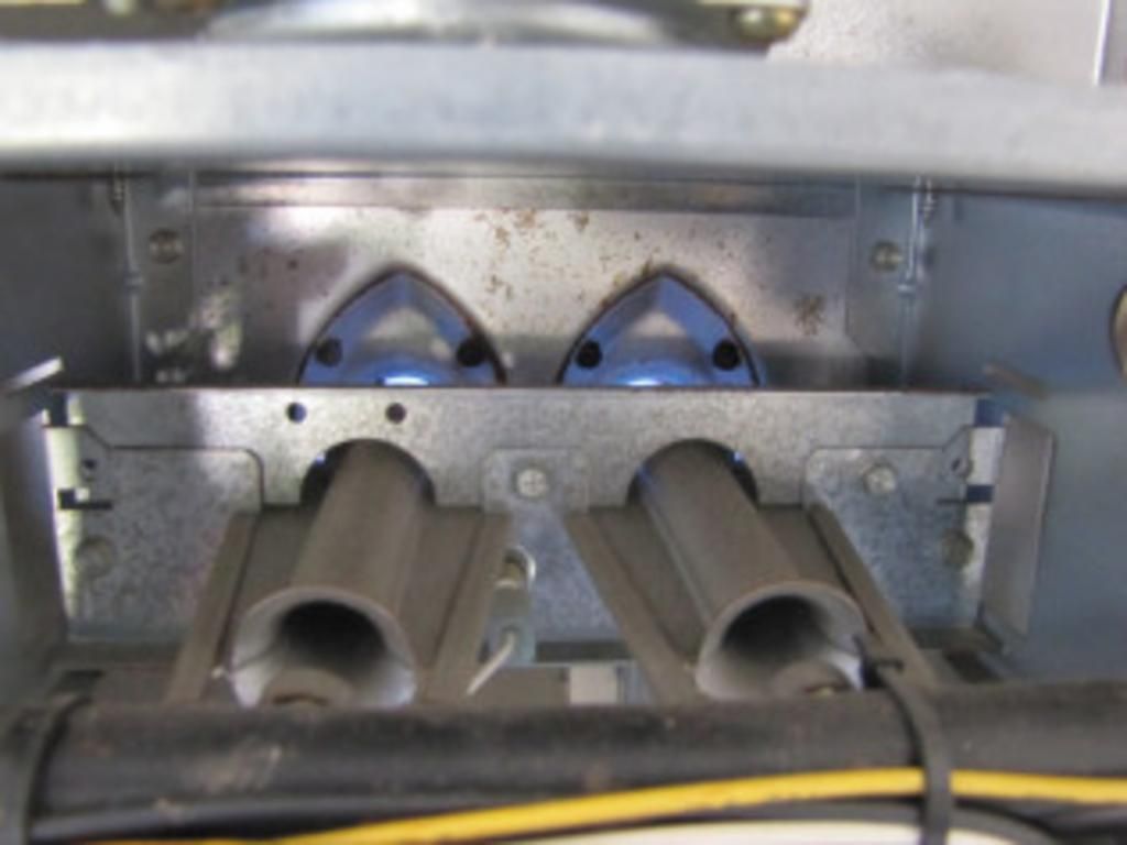 A close up of a burner on a stove