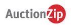 A logo for auction zip with a red circle in the middle.