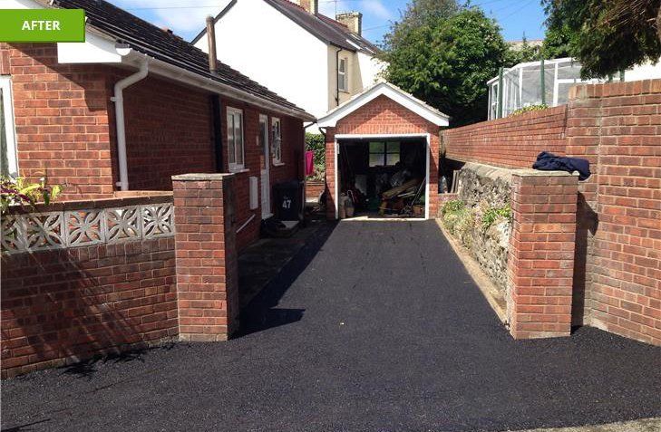 after driveway laying image