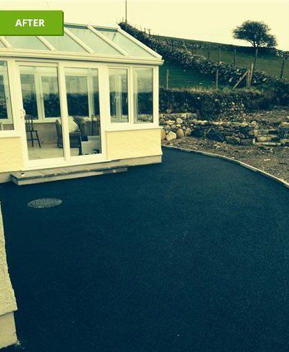 after driveway construction