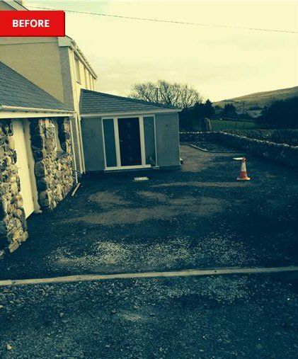 before driveway construction