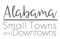 A logo for front porch alabama in a green circle