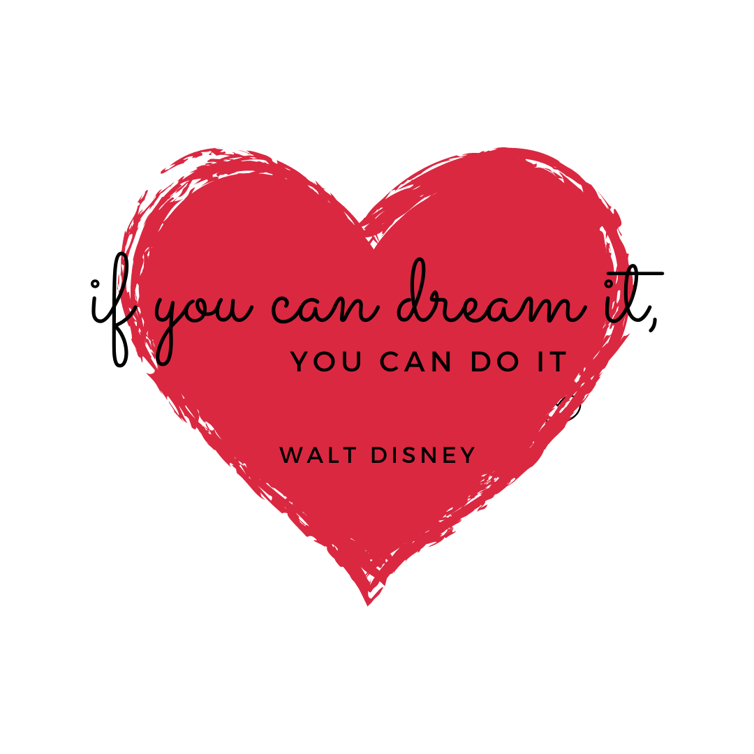 Red heart with text: 