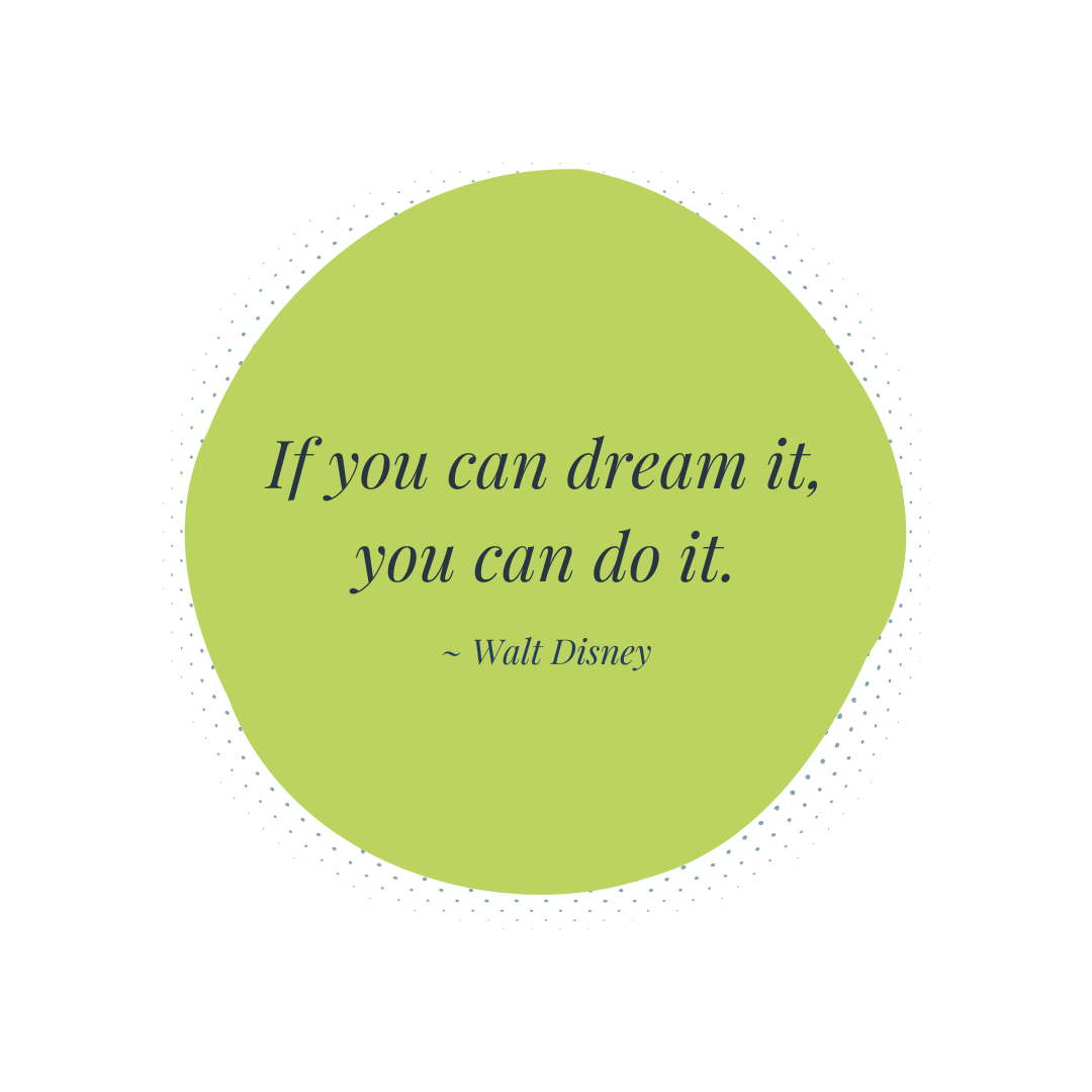 Quote in a green circle: 