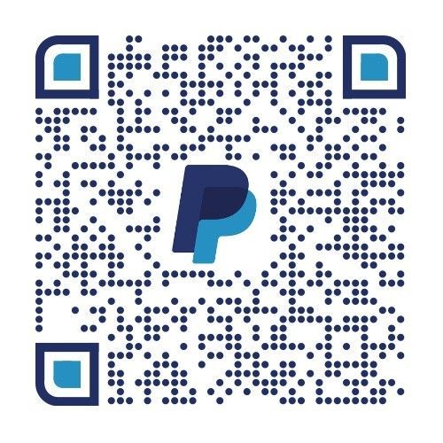 A qr code with a paypal logo on it