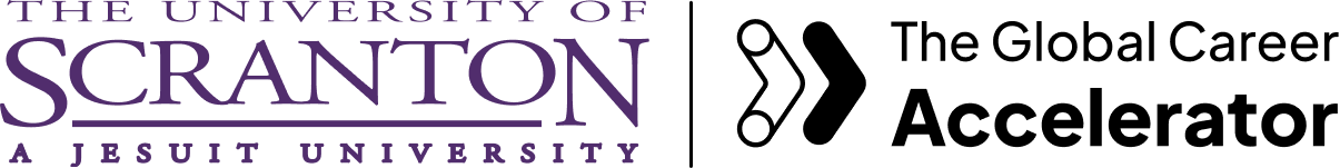 University of Montana logo with The Global Career Accelerator