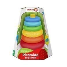 È un giocattolo impilabile che sembra una piramide.
