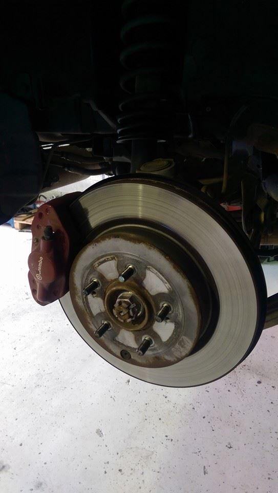 A Close Up of a Brake Disc on a Car — Northern Service Centre in Smithfield, QLD