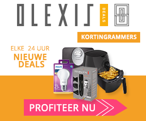 Een advertentie voor olexis behandelt een laptop op een gele achtergrond.