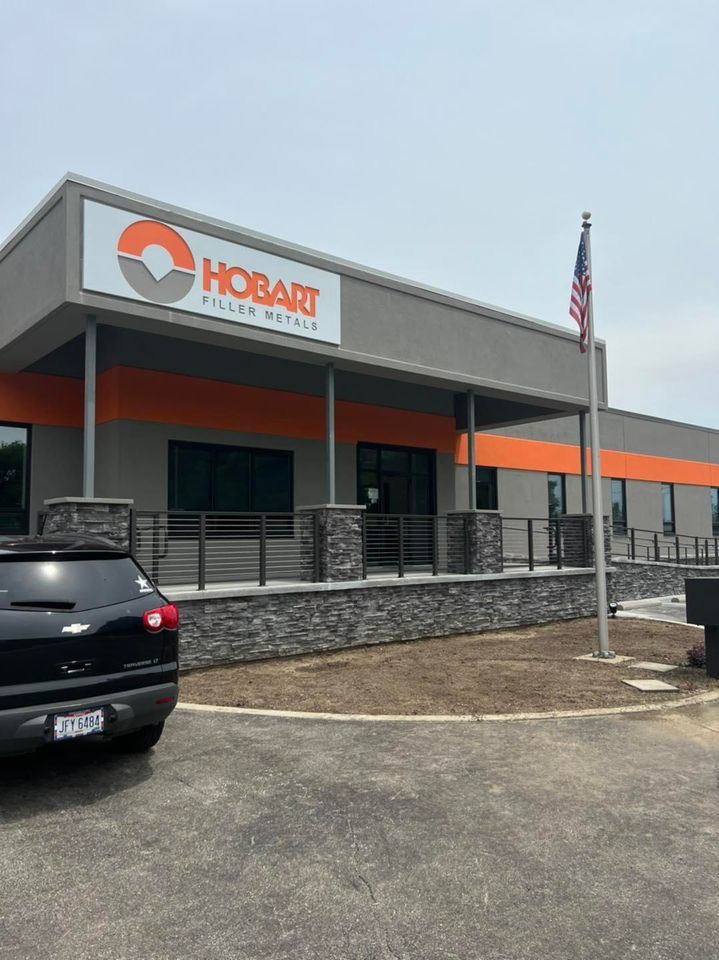 A hobart sign is on the side of a building