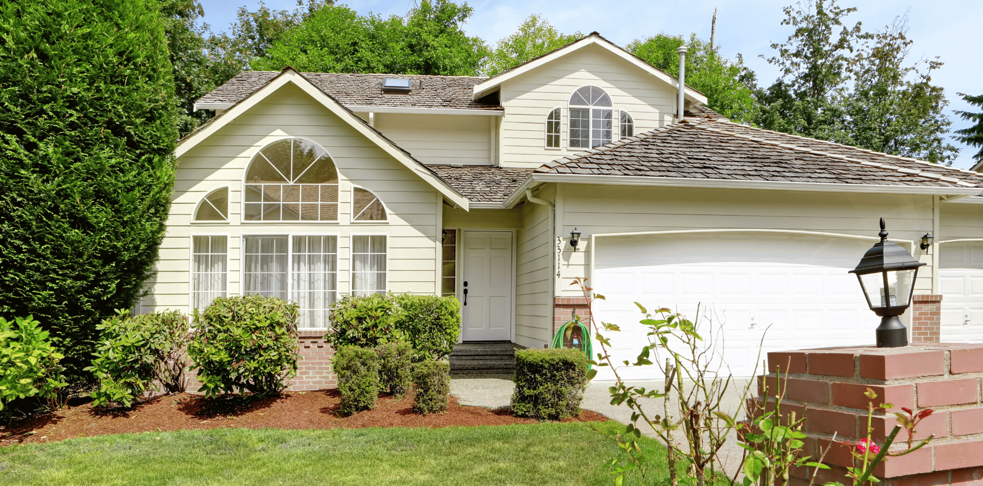 freshly painted house