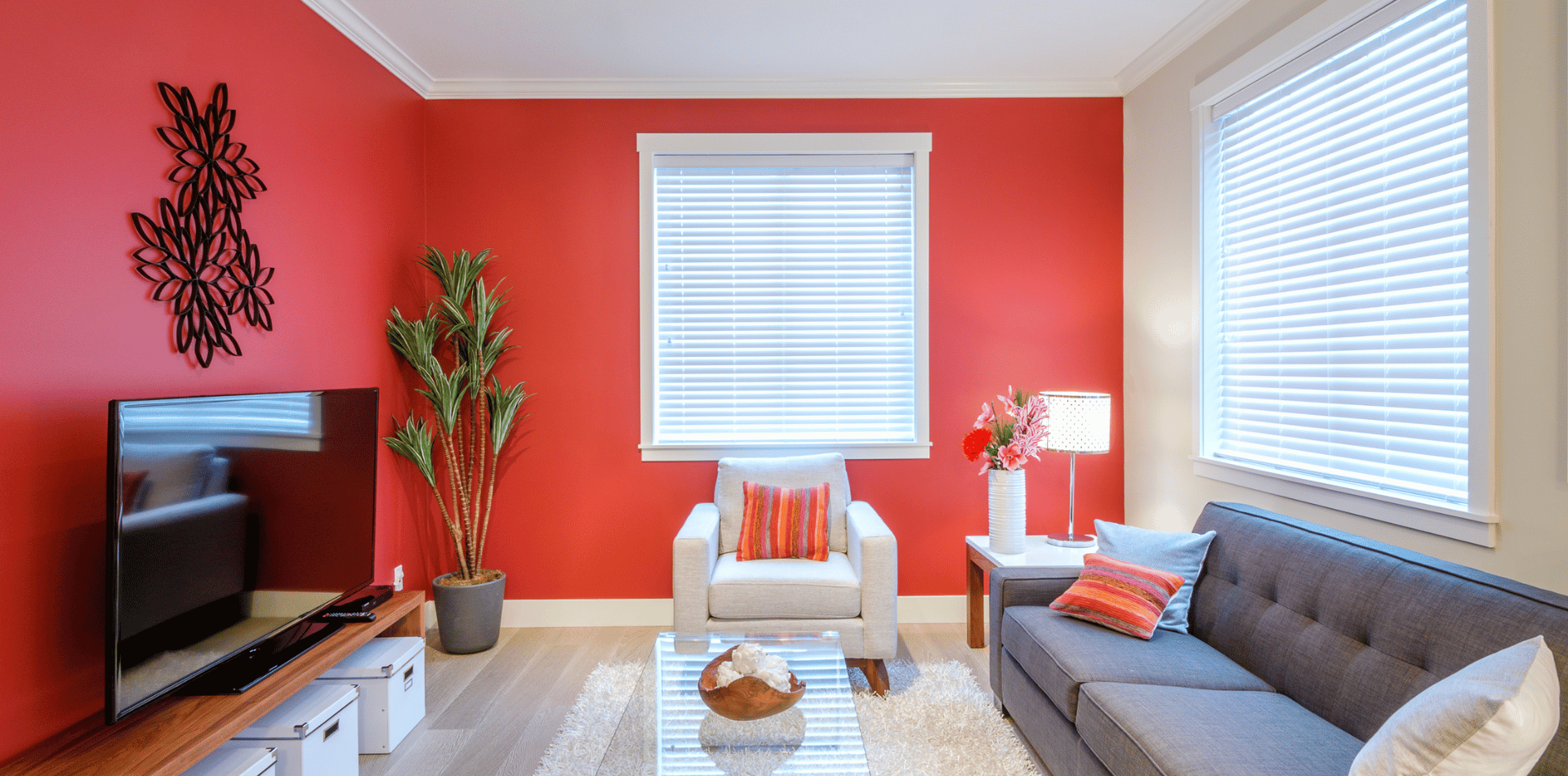 loungeroom painted red