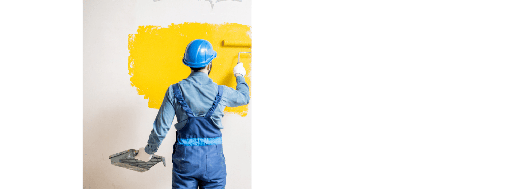 Man from Painting Sydney wallpapering a wall