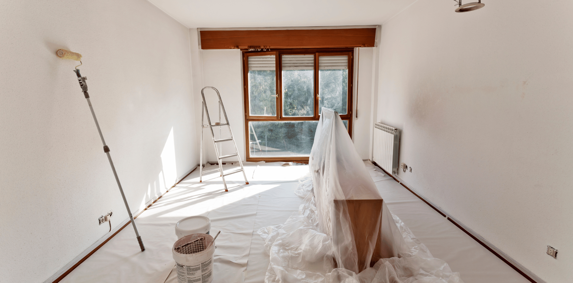 Painting an interior of a house