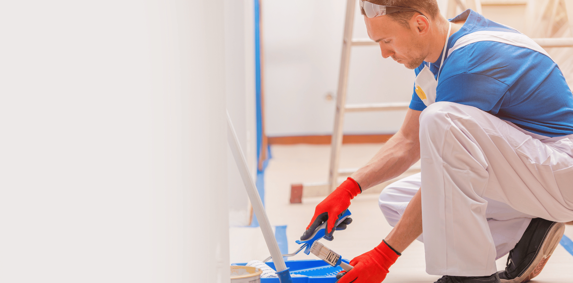 Professional Painter checking quality