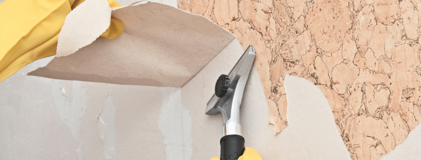 using scraper to remove wallpaper