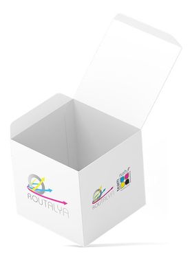 Visuel carton blanc avec logo Routalya