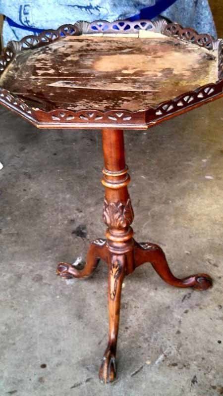 Side Table Before — Schererville, IN — Anthony Carlo Fine Finishing & Restoration