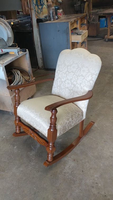 White Rocking Chair — Schererville, IN — Anthony Carlo Fine Finishing & Restoration