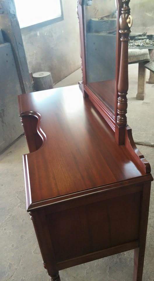Restored Cabinet with Mirror — Schererville, IN — Anthony Carlo Fine Finishing & Restoration