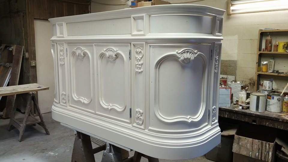 Cabinet Painted in White — Schererville, IN — Anthony Carlo Fine Finishing & Restoration