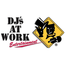 A logo for dj 's at work entertainment