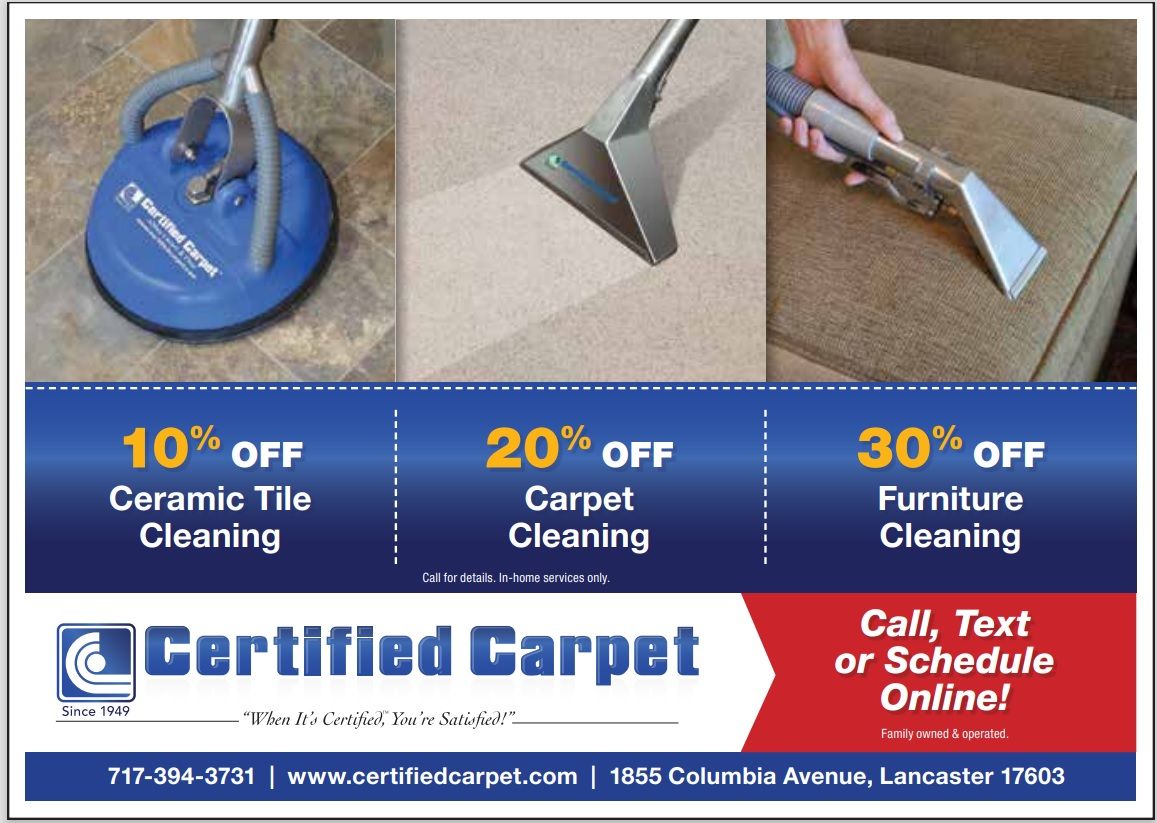 Current Offers Certified Carpet Cleaners in Lancaster, Pa