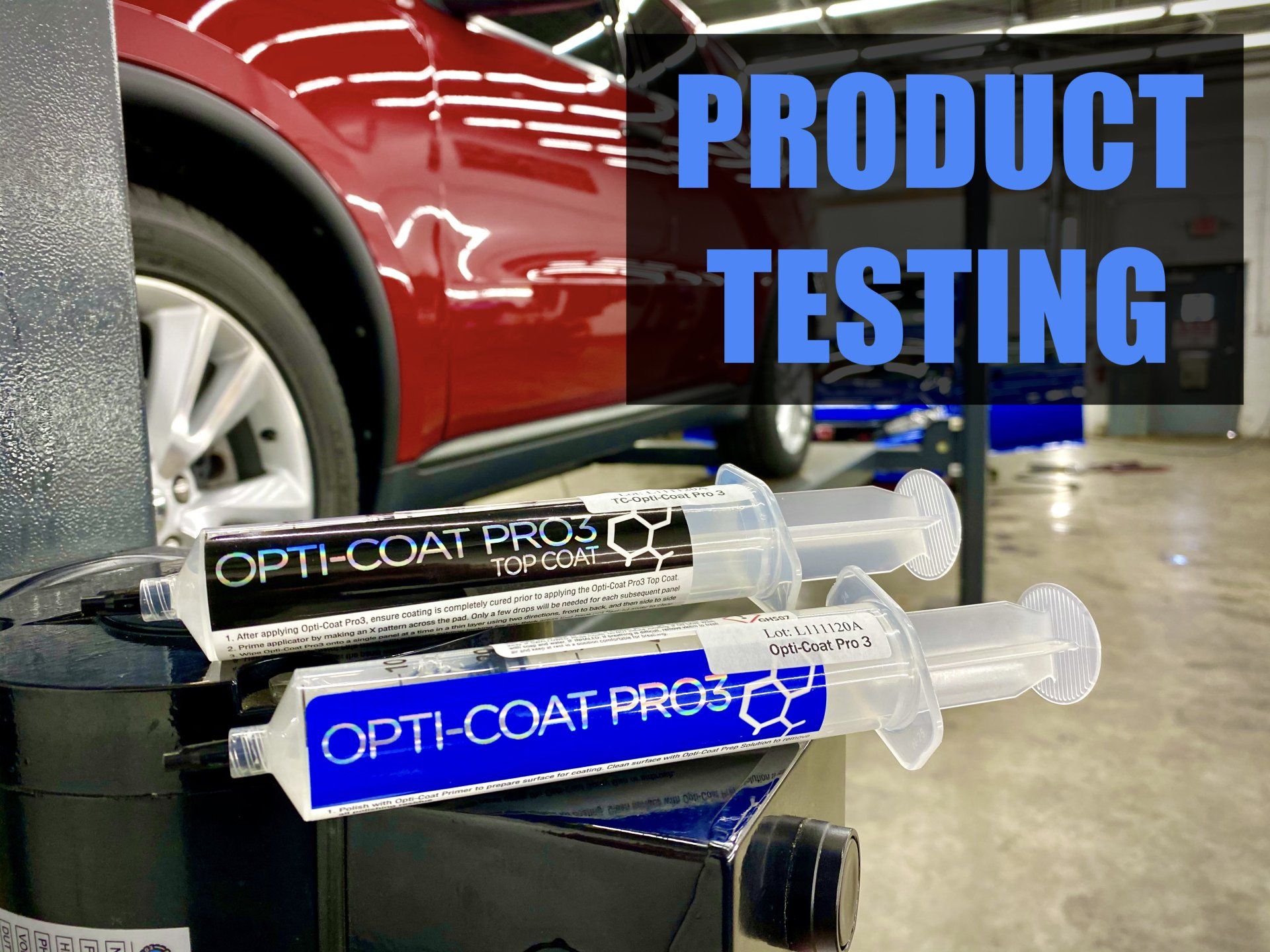 OptiCoat Pro3 Product Testing Ceramic Coating