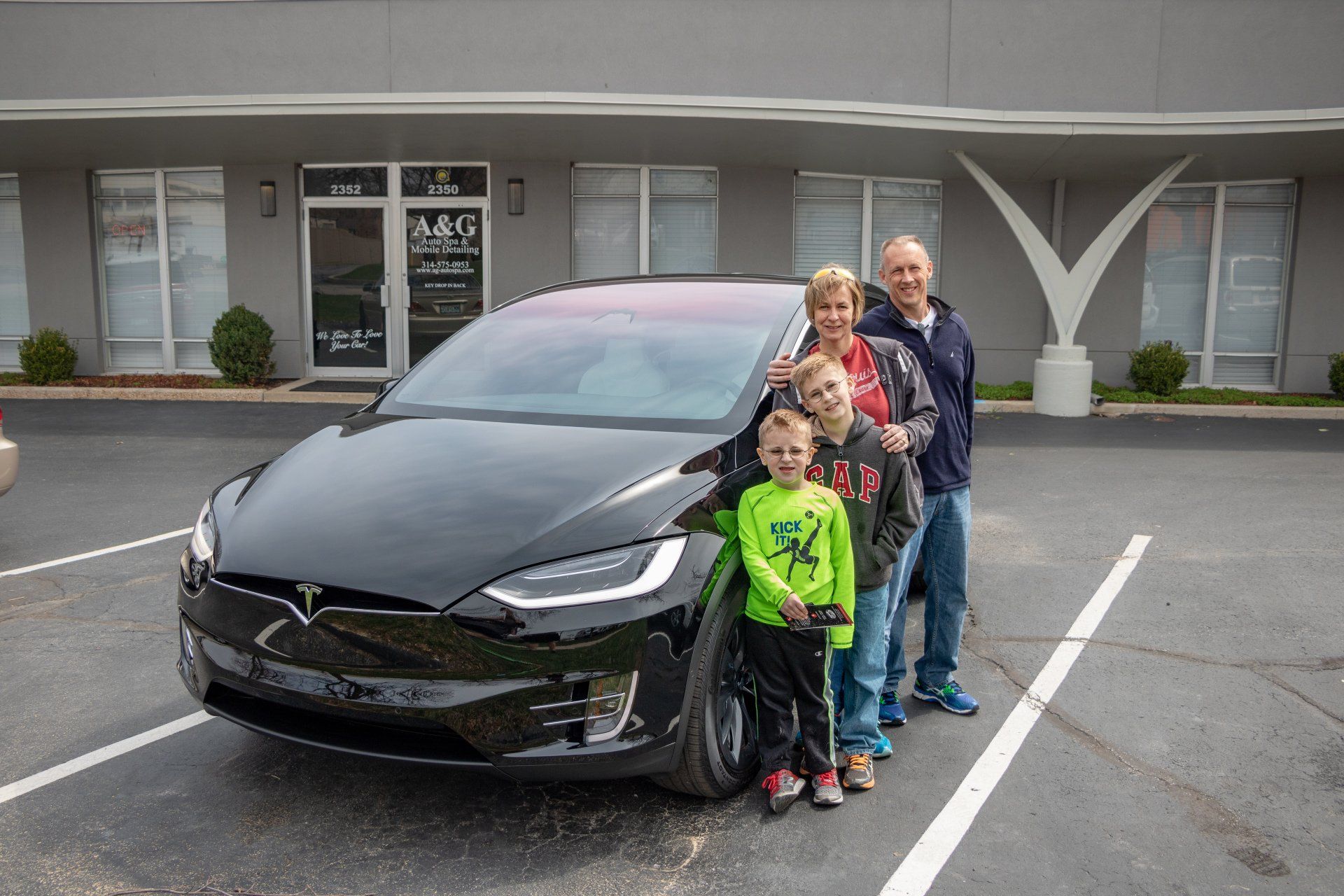 Happy Car Detailing Customer St. Louis Tesla