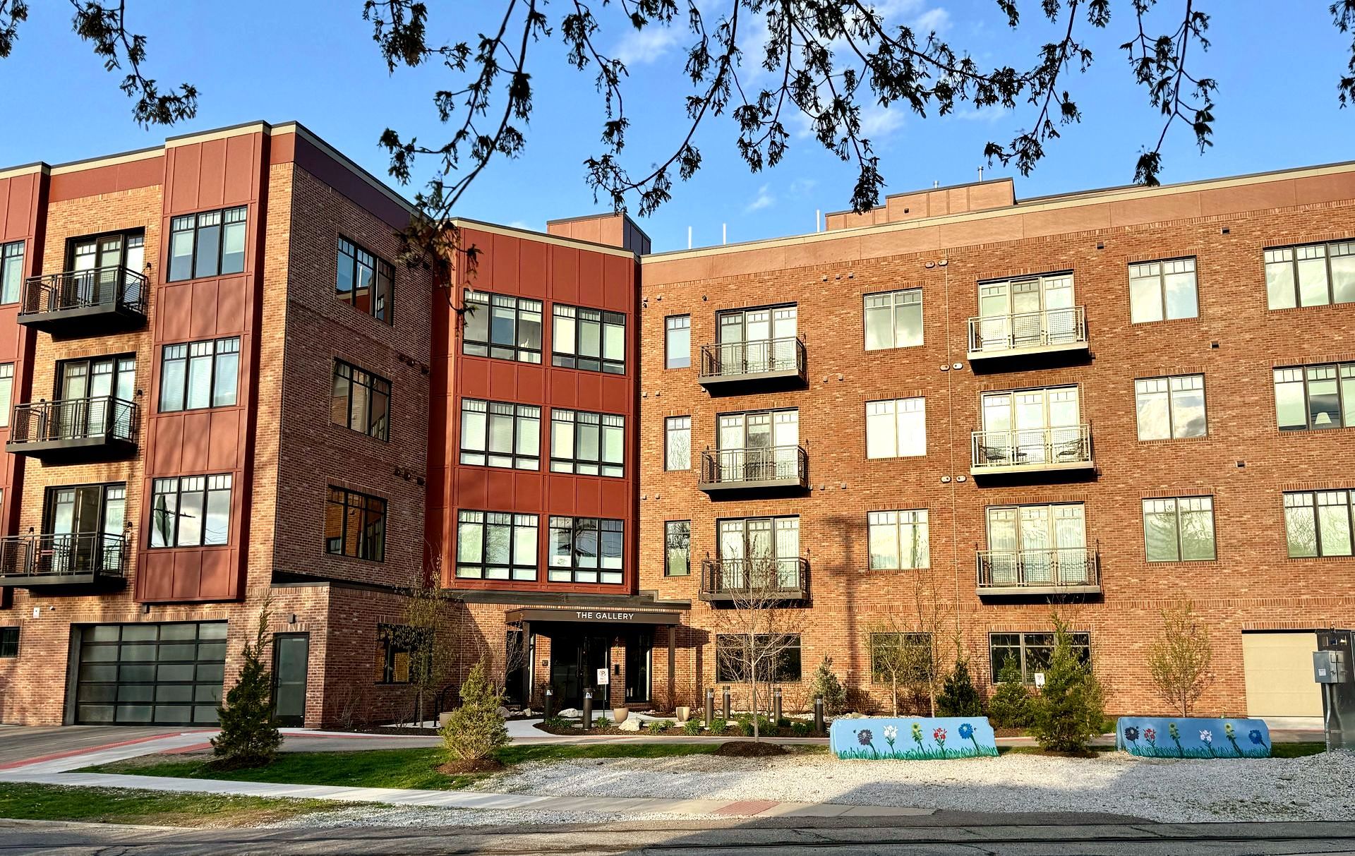 A large brick building with a lot of windows