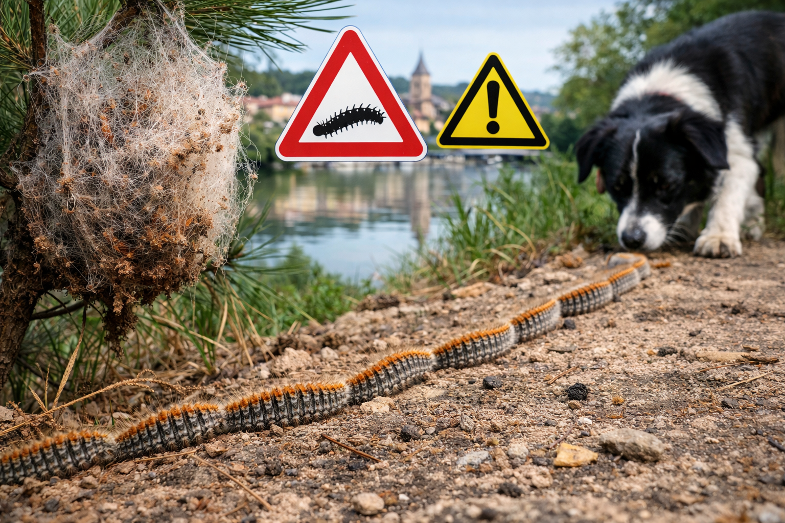Chenilles processionnaires du pin à Neuville-sur-Saône et Fontaine-sur-Saône, danger pour les humain