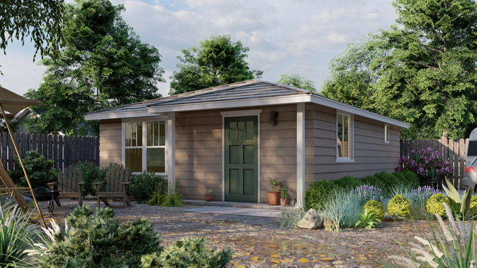 A one-bedroom accessory dwelling unit (ADU) granny flat.