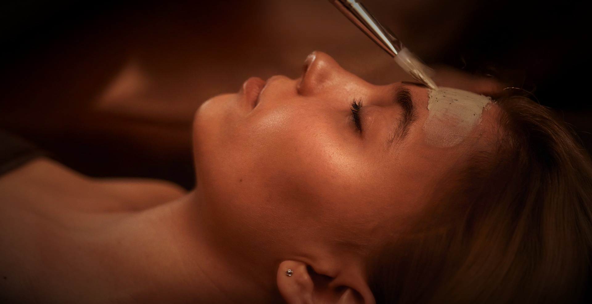 Pumkin cream face mask at Aurah spa in Prestwick, Ayrshire