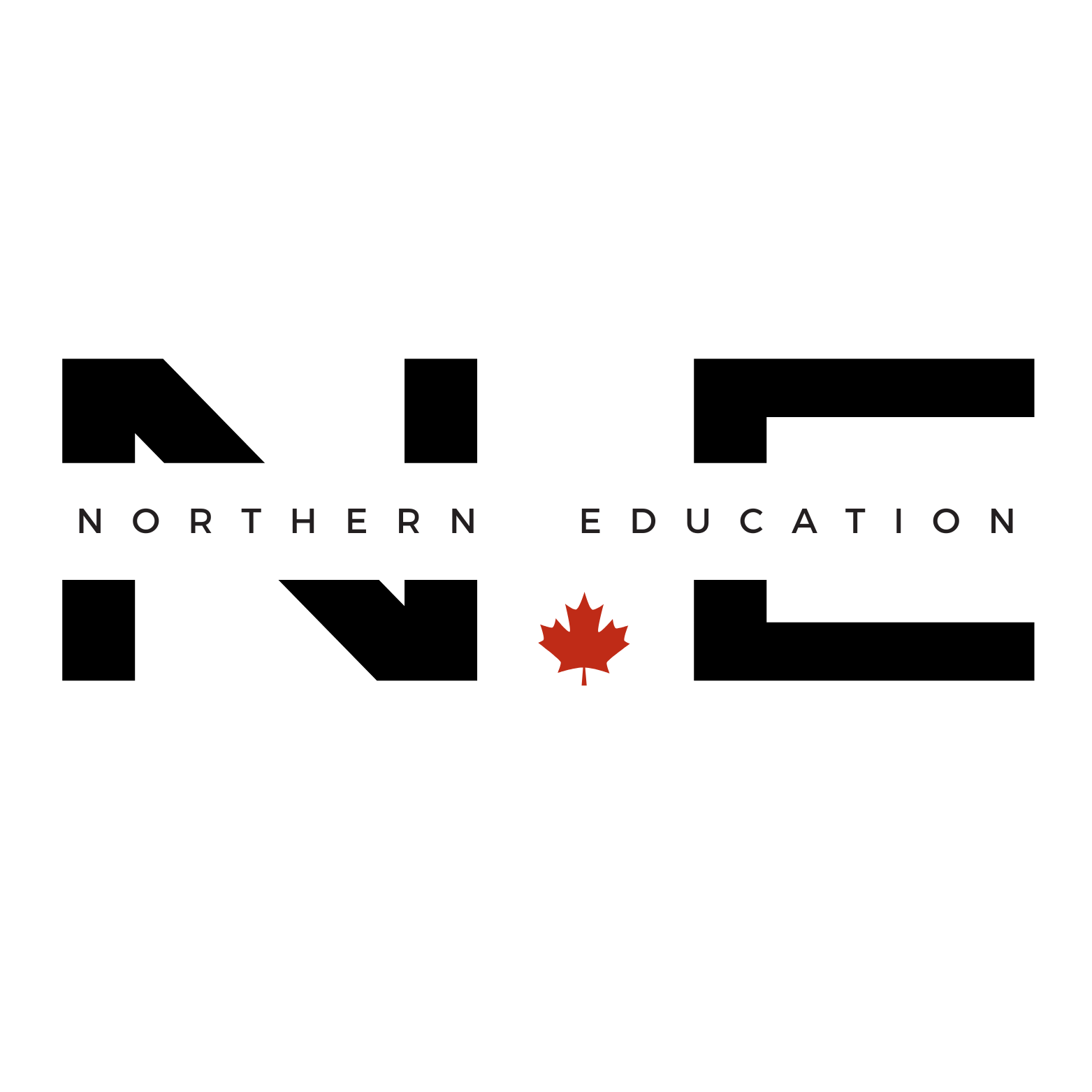 The logo for northern education has a maple leaf on it.