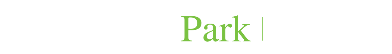 The word park is written in green on a white background
