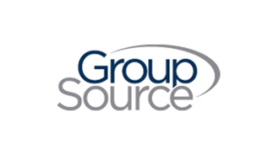 A group source logo on a white background