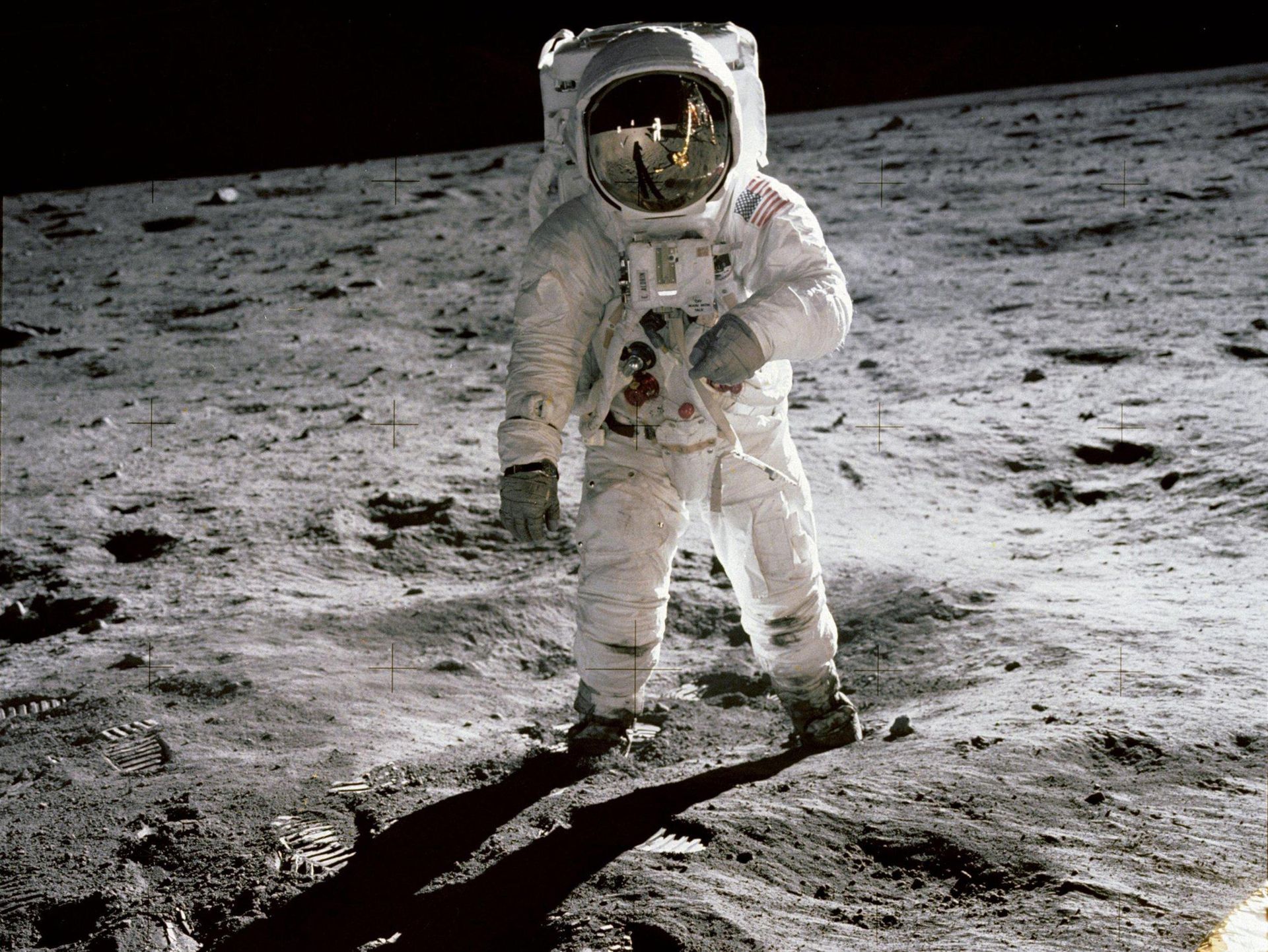 Apollo 11 astronaut on the moon
