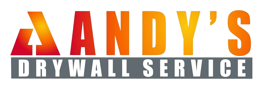 Logo for Andy&rsquo;s Drywall Service with orange and gray text on a white background