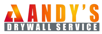 Logo for Andy&rsquo;s Drywall Service with orange and gray text on a white background