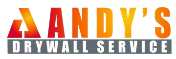 Logo for Andy&rsquo;s Drywall Service with orange and gray text on a white background