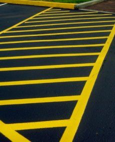 Yellow Lines on Asphalt - Striping & Signs in Sarasota, FL