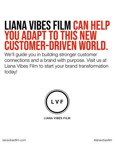 Advertisement for Liana Vibes Film: text on white background with a logo.
