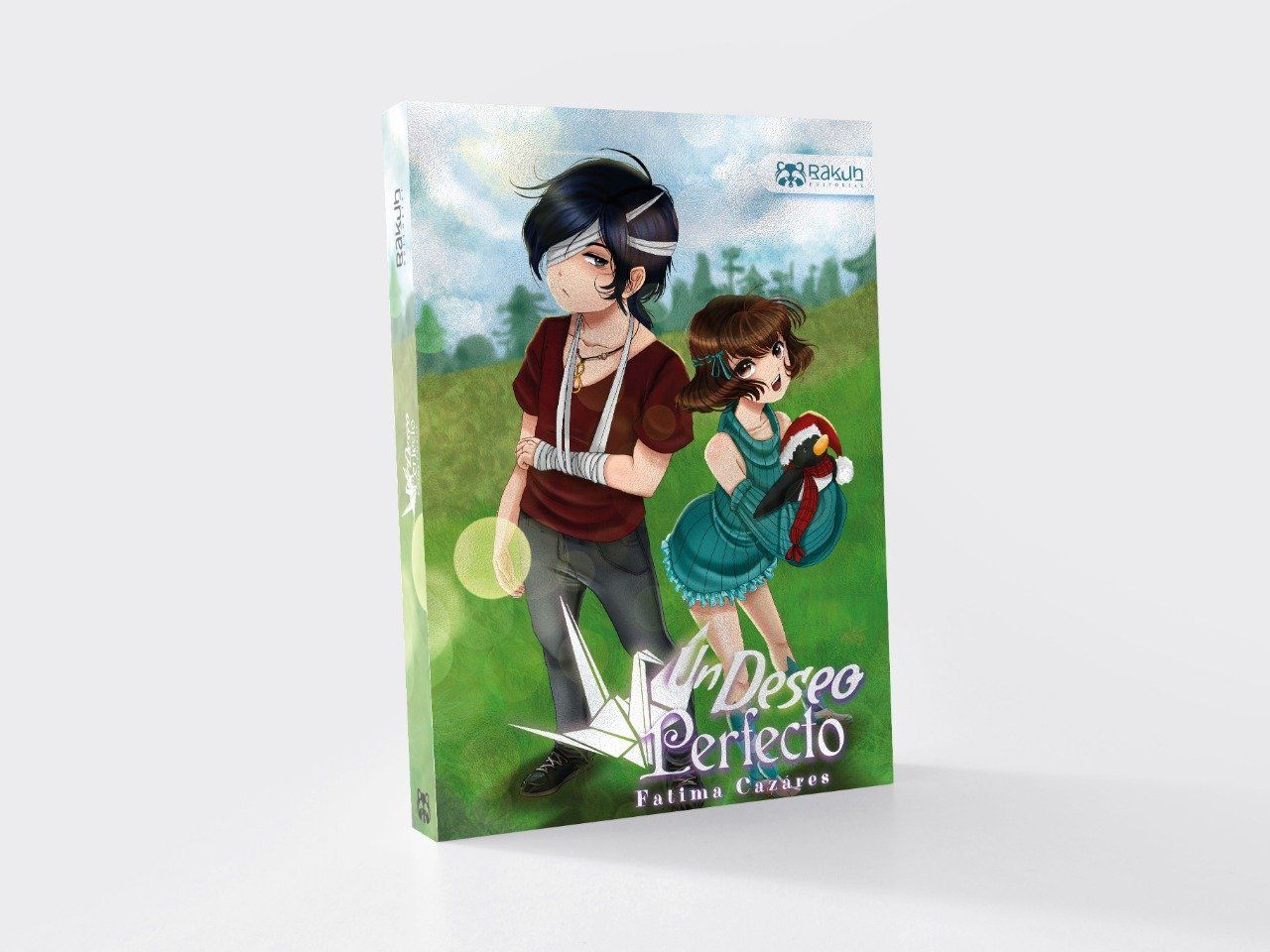 Un niño y una niña están parados uno al lado del otro en la portada de un libro.