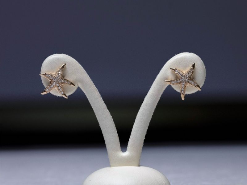 Orecchini a stella marina - gioielleria artigianale a Roma