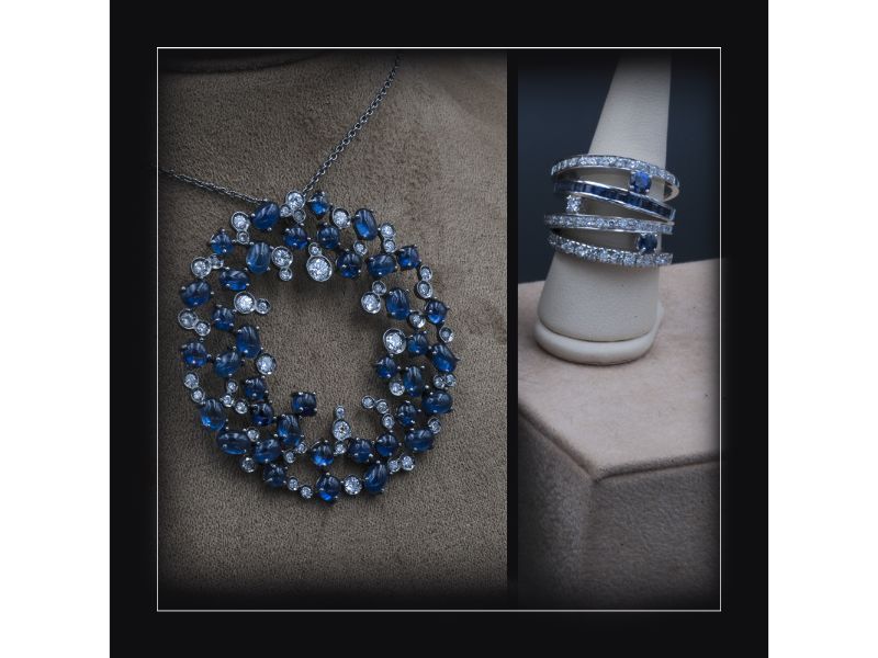 Parure blu - gioielleria artigianale a Roma